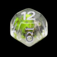 TDSO Encapsulated Flower Lavender & Green D12 Dice