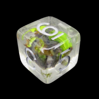 TDSO Encapsulated Flower Lavender & Green D6 Dice
