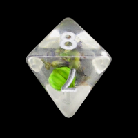 TDSO Encapsulated Flower Lavender & Green D8 Dice