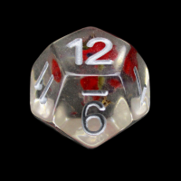 TDSO Encapsulated Flower Lavender & Red D12 Dice