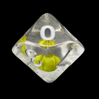 TDSO Encapsulated Flower Lavender & Yellow D10 Dice