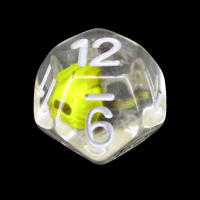TDSO Encapsulated Flower Lavender & Yellow D12 Dice