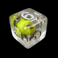 TDSO Encapsulated Flower Lavender & Yellow D6 Dice