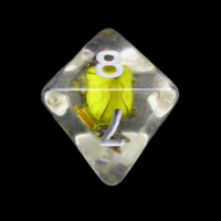 TDSO Encapsulated Flower Lavender & Yellow D8 Dice