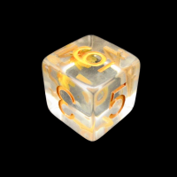 TDSO Encapsulated Flower Peach D6 Dice
