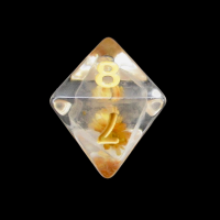 TDSO Encapsulated Flower Peach D8 Dice