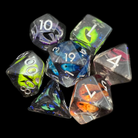 TDSO Encased Dragon Eye Rainbow 7 Dice Polyset - LTD EDITION
