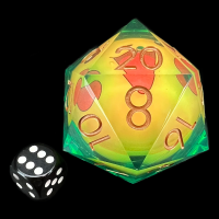 TDSO Liquid Core Flashing LED Pikachu HUGE 50mm D20 Dice