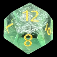 TDSO Gemstone Fluorite Green & Gold D12 Dice