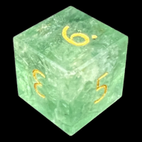 TDSO Gemstone Fluorite Green & Gold D6 Dice