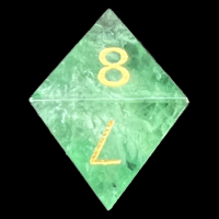 TDSO Gemstone Fluorite Green & Gold D8 Dice