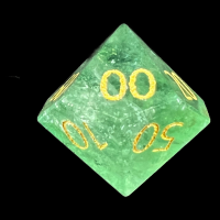 TDSO Gemstone Fluorite Green & Gold Percentile Dice