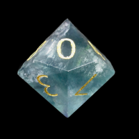 TDSO Gemstone Fluorite Purple & Gold D10 Dice