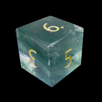 TDSO Gemstone Fluorite Purple & Gold D6 Dice