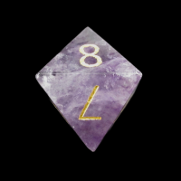 TDSO Gemstone Fluorite Purple & Gold D8 Dice