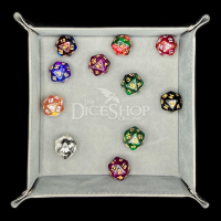 HALF PRICE TDSO Folding Grey Square Felt Dice Tray