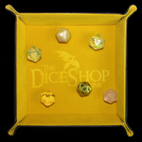 HALF PRICE TDSO Folding Yellow Square Felt Dice Tray
