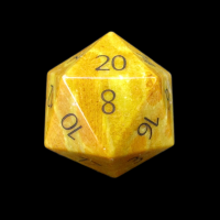 TDSO Fossilised Coral with Engraved Numbers 16mm Precious Gem D20 Dice