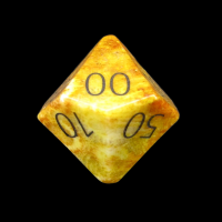 TDSO Fossilised Coral with Engraved Numbers 16mm Precious Gem Percentile Dice