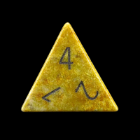 TDSO Fossilised Coral with Engraved Numbers 16mm Precious Gem D4 Dice
