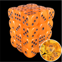 TDSO Frost Fire Glow in the Dark 36 x D6 Dice Set