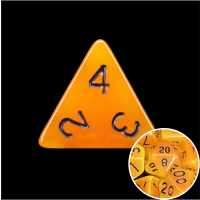 TDSO Frost Fire Glow in the Dark D4 Dice