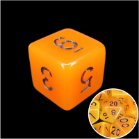 TDSO Frost Fire Glow in the Dark D6 Dice