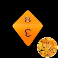 TDSO Frost Fire Glow in the Dark D8 Dice