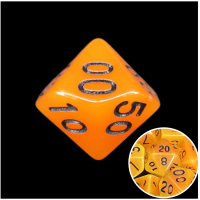 TDSO Frost Fire Glow in the Dark Percentile Dice