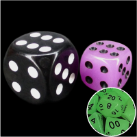 TDSO Frost Purple Glow in the Dark 12mm D6 Spot Dice