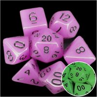 TDSO Frost Purple Glow in the Dark 7 Dice Polyset