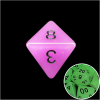 TDSO Frost Purple Glow in the Dark D8 Dice