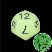 TDSO Frost White Glow in the Dark D12 Dice