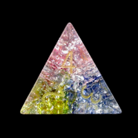 TDSO Fused Glass Fae Rainbow D4 Dice