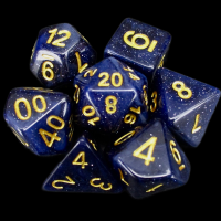 TDSO Galaxy Glitter Universe 7 Dice Polyset