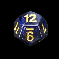 TDSO Galaxy Glitter Universe D12 Dice