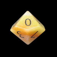 TDSO Gemstone Aventurine Peach & Black D10 Dice