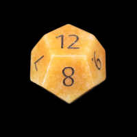 TDSO Gemstone Aventurine Peach & Black D12 Dice