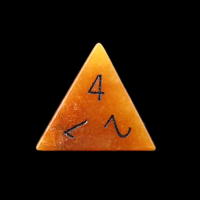 TDSO Gemstone Aventurine Peach & Black D4 Dice