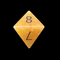 TDSO Gemstone Aventurine Peach & Black D8 Dice