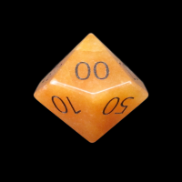 TDSO Gemstone Aventurine Peach & Black Percentile Dice