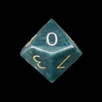 TDSO Gemstone Agate Blood & Gold D10 Dice