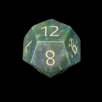 TDSO Gemstone Agate Blood & Gold D12 Dice