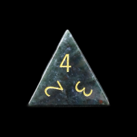 TDSO Gemstone Agate Blood & Gold D4 Dice