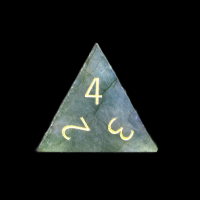 TDSO Gemstone Labradorite & Gold D4 Dice