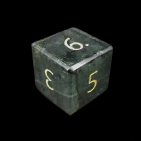TDSO Gemstone Labradorite & Gold D6 Dice