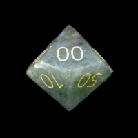 TDSO Gemstone Labradorite & Gold Percentile Dice