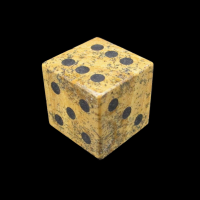 TDSO Gemstone Jasper Picture & Black D6 Spot Dice
