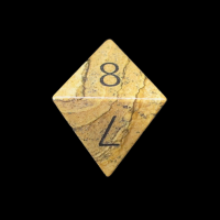 TDSO Gemstone Jasper Picture & Black D8 Dice