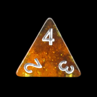 TDSO Glitter Amber D4 Dice